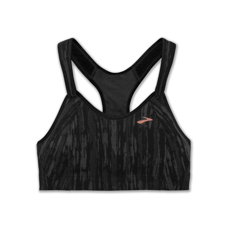 Brooks REBOUND RACER Running Bra Womens Online - Black Jacquard (VOS345729)